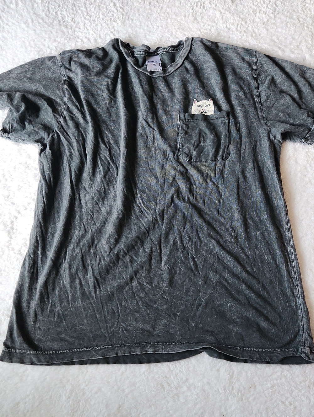 Ripndip Washed Black Pocket T-Shirt XL